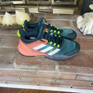 Adidas Teal and Coral Athletic Shoes